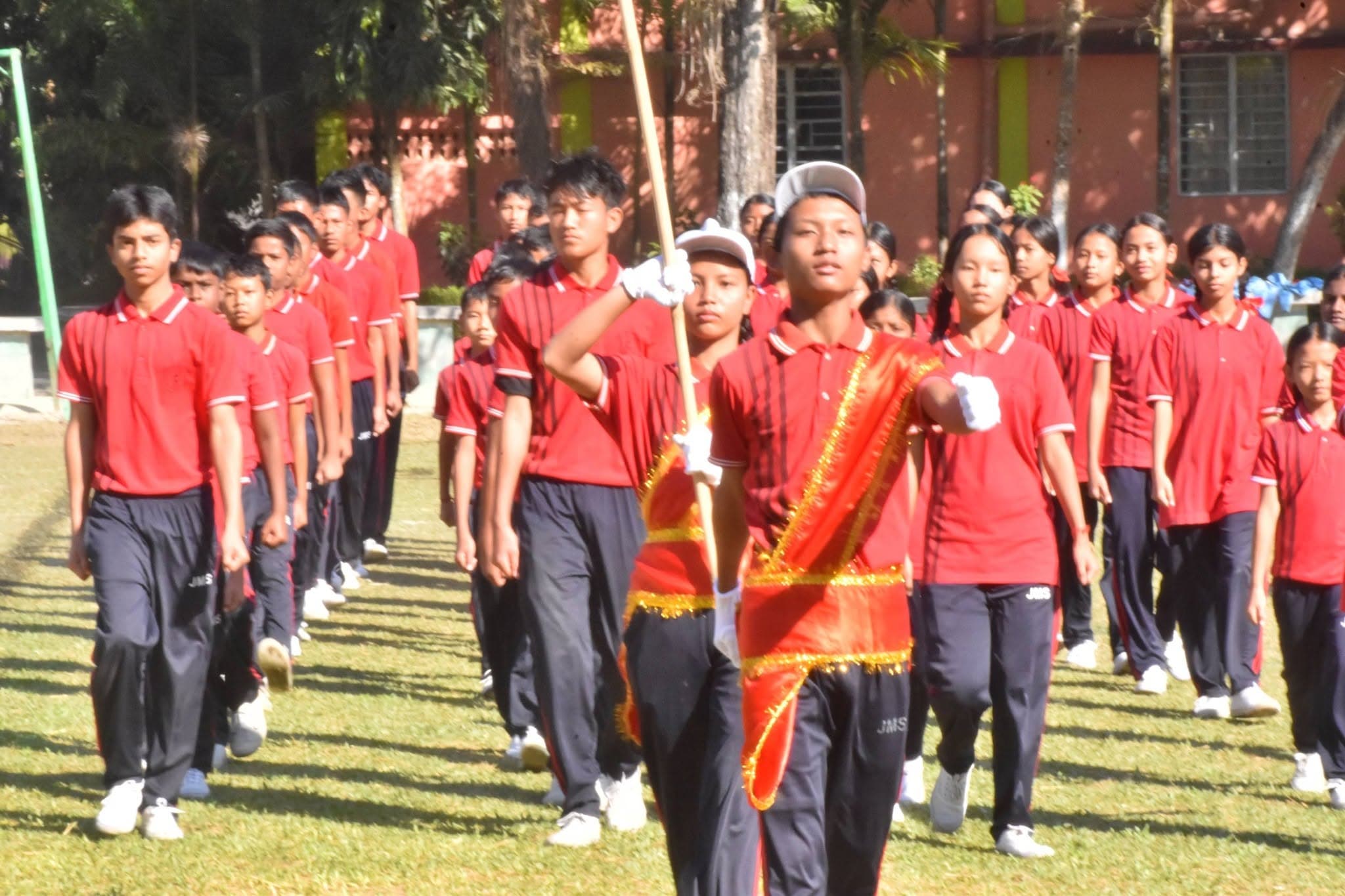 Students participating in school activities